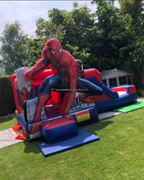 Maison gonflable de rebond de château sautant de Spiderman de videur plein d'entrain gonflable commercial avec la glissière