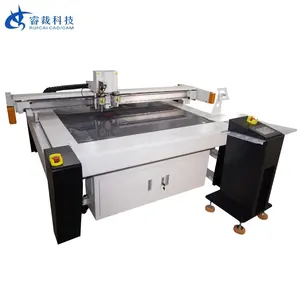 Máquina de corte CNC para tecido e tecido, padrão digital automático oscilante para roupas/têxteis/tecido/vestuário, faca redonda digital RUICAI