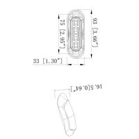 Nouvelle lampe de gabarit latérale/arrière à LED personnalisée, chromée, DC12V, SAE DOT, étanche IP67, pour camion et remorque