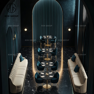 Arredamento di Lusso Moderno per Hotel, Caffetteria e <span class=keywords><strong>Ristorante</strong></span>: Tavolo in Marmo, Sedie e Panca Curva in Pelle <span class=keywords><strong>Bianca</strong></span> per 3-4 Persone - Product Image 5