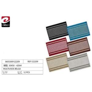 Tapis et ensembles de tapis modernes rayés Belga 30x50cm à tissage plat, tapis polyvalent multi-usages pour la décoration intérieure - Product Image 1