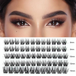 مجموعات رموش شعبية ذاتية الصنع وصلات رموش في المنزل رموش صناعية من شريحة مسبقة الصنع للبيع بالجملة - Product Image 2