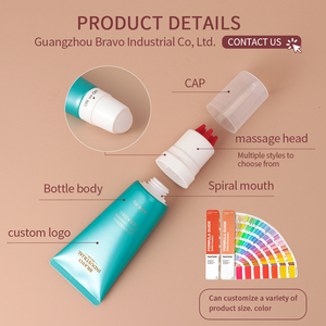 <span class=keywords><strong>Tubo</strong></span> Cosmetico Vuoto da 80g in Teal con Testina in Silicone per Detergente Viso, Personalizzabile con Logo OEM - Product Image 6