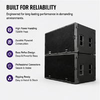 LA-SB28 18" X 2 1600W RMS 4 Ohm Enceinte Line Array Durable Écologique pour Concerts en Extérieur et Performances Scéniques Audio Professionnel