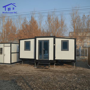 บ้านคอนเทนเนอร์ขนาด 20 ฟุต แบบขยายได้ สองห้องนอน หนึ่งห้องนั่งเล่น พร้อมหน้าต่างและประตูอลูมิเนียมแบบกันความร้อน - Product Image 2