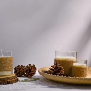 Vela de cera de soja natural en frasco de vidrio - Product Image 3