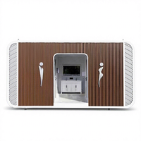 Toilettes publiques mobiles de luxe écologiques Jiaxin Metal Park pour extérieur avec salle de douche intégrée, garantie 1 an