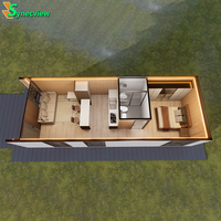 Capsule de glamping mobile modulaire préfabriquée en acier moderne à 2 chambres, écologique, facile à assembler, garantie 5 ans, Airbnb