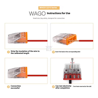 Connecteurs à levier WA-GOS 2273-202/203/204/205/208, 2 à 8 pôles, 24A, cuivre, 450V, type à ressort, borniers sur rail DIN