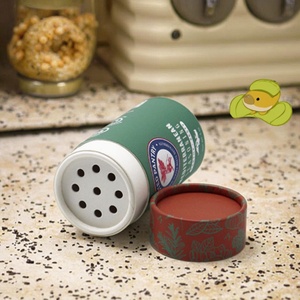 Envase cilíndrico biodegradable de cartón impreso digitalmente con agitador para azúcar y sal - Product Image 1