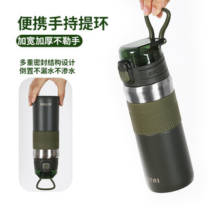 Taza termo de acero inoxidable 316 de doble pared <span class=keywords><strong>Goofit</strong></span> de alta calidad con pajita, termo portátil, botella de agua de viaje - Product Image 5