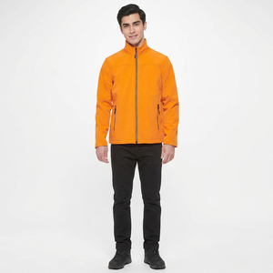 Veste softshell à capuche pour homme Finer Threads, col montant, orange, imperméable, coupe-vent, respirante, tissu extensible, polyester laminé - Product Image 1