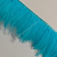 Frange de plumes de coq teintes à la main en gros pour costumes de carnaval, accessoires vestimentaires de fête et de vacances