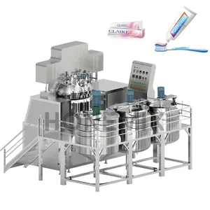 Trau dồi mỹ phẩm nhà máy sản xuất 100l-500l chân không homogenizer Mixer cho dầu gội kem đánh răng máy làm