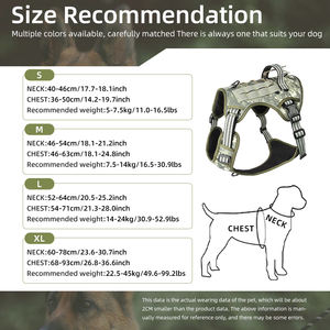 Büyük köpekler için PU Mesh köpek koşum yansıtıcı taktik moda spor torbalar uyumlu dayanıklı Bite dayanıklı evcil hayvan koşumu takım - Product Image 2