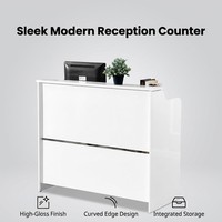 Bureau d'accueil moderne en marbre pour hôtels et hôpitaux – Comptoir d'accueil commercial de haute qualité