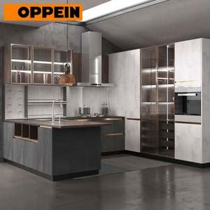 Gabinetes de Cocina Modernos de MDF de 18 mm con Acabado Brillante Australiano, con Bisagras, Correderas para Cajones, Accesorios para Fregadero, Juego de Instalación de 210 cm - Product Image 3