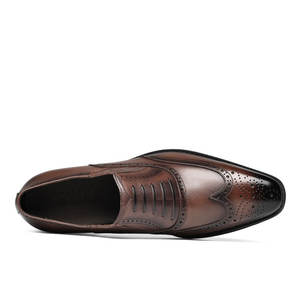 Zapatos Oxford Formales de Cuero, Sin Cordones, Punta en Pico, Antideslizantes, Resistentes al Desgaste, Transpirables, con Soporte de Arco, Zapatos de Vestir para Oficina - Product Image 4