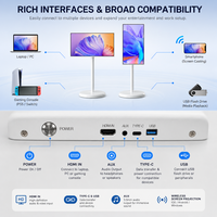 Téléviseur intelligent portable OEM avec écran tactile Incell de 32 pouces, résolution 2K IPS, fonction Cast Screen, Wi-Fi RJ45 et Type-C
