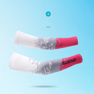 Manchon <span class=keywords><strong>de</strong></span> <span class=keywords><strong>compression</strong></span> sportif en soie glacée respirante, anti-UV, élastique et économique pour la conduite et le cyclisme en extérieur - Product Image 3