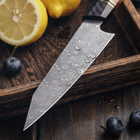 Couteau utilitaire de chef de cuisine damas en acier damas de haute qualité personnalisé