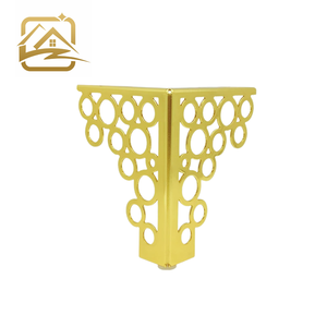 modern Factory Price solid 13cm gold Flower-patterned hollow metal <b>sofa</b> legs iron furniture legs <b>cheap</b> for <b>sofa</b> <b>bed</b> and cabinet - Product Image 1