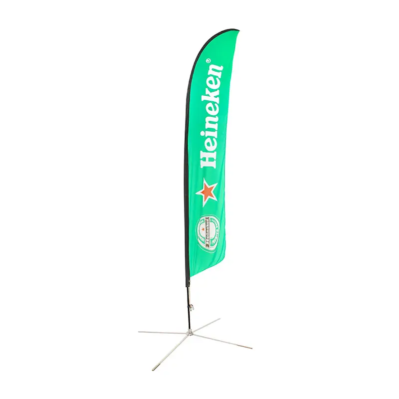 Aluminium Promotion Flying Banner Strand flagge Werbung und Display Feder Banner für Messe Display