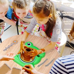 Huiye Gốm Bánh Xe Sơn Kit Đồ Chơi Trong Nhà Handmade Tự Làm Nghệ Thuật Máy Với Nghệ Thuật Thủ Công Mỹ Nghệ Điêu Khắc Công Cụ Giáo Dục Đồ Chơi Cho Trẻ Em - Product Image 4