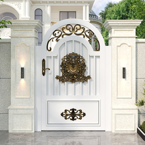 Porte en verre moderne à double battant en alliage <span class=keywords><strong>d</strong></span>'aluminium pour cour, villa, <span class=keywords><strong>entrée</strong></span> de jardin, petite, sur mesure, étanche, à ouverture latérale - Product Image 3