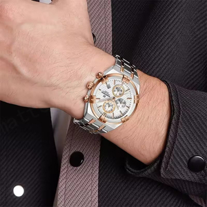 Nuevo reloj NAVIFORCE 8065 para hombre, reloj multifunción de moda de alta calidad, reloj de acero inoxidable, relojes de cuarzo luminosos impermeables - Product Image 3