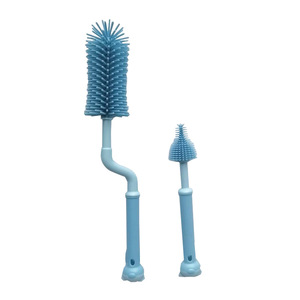 Juego de cepillos de silicona para biberones con mango largo para limpiar biberones y tetinas, uso doméstico, cuidado de la madre y el bebé - Product Image 5