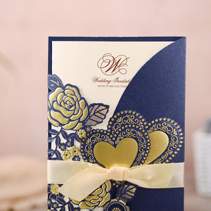 Invitations de <span class=keywords><strong>mariage</strong></span> découpées au Laser, roses élégantes, cœur d'amour, cartes d'invitation de <span class=keywords><strong>mariage</strong></span> personnalisées avec enveloppes - Product Image 4