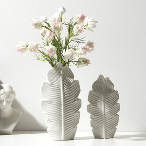 Vaso in Ceramica a Forma <span class=keywords><strong>di</strong></span> Foglia Stile Nordico Qianrui, Moderno e Semplice, Fatto a Mano, Creativo, Vaso da Tavolo per Decorazione Casa - Product Image 5