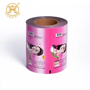 Cosmetic Sachet Packaging Film Chinese Factory Price Custom Printed Plastic Metallized Pet Lamination Film Roll Of Cosmetic Shampoo Sample Sachet Packaging