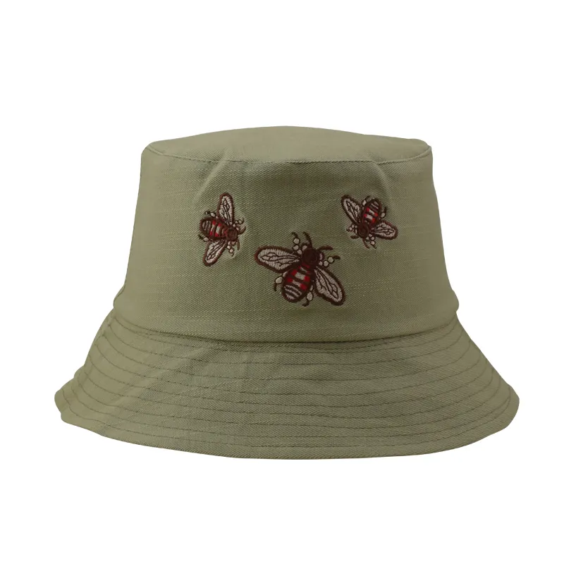 Chapeau seau délavé 100% coton, Bob réversible avec abeille, chapeau de pêcheur, pliable, idéal pour la plage au soleil, pour les garçons branchés, collection été 100%