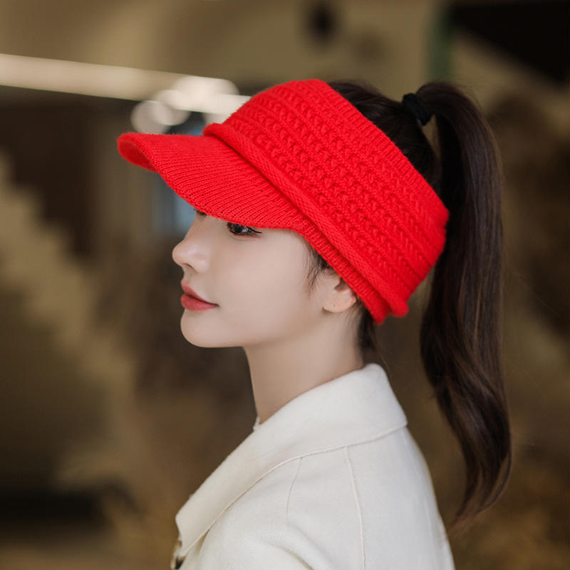 Winter Women Visor Caps Adjustable Sun Sport Hats