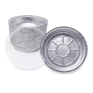 Restaurant supply 7 inch 7"round aluminum containers aluminium foil ramekin pizza foil pan