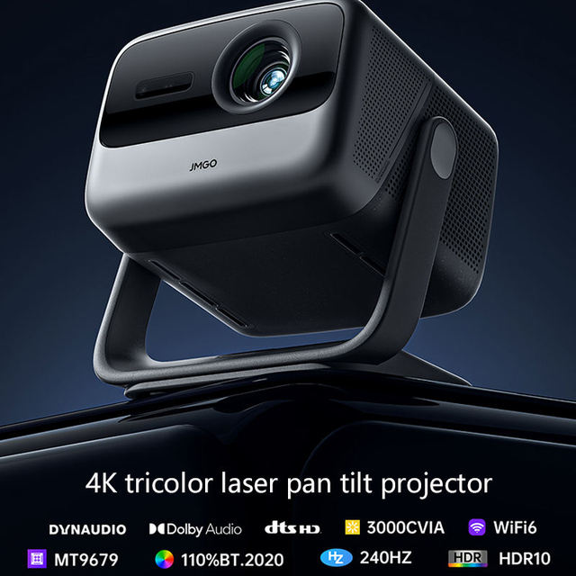 RC JMGO N1S 4K DLP Triple Color Laser Projector HDR Android 11 Portable MEMC Smart WiFi Home Theater 3000CVIA