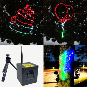 APP Contrôle WIFI Portable DJ Party 5W rgb laser projecteur holographique intérieur extérieur laser lumière de scène - Product Image 4