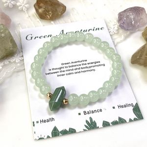 Bracelet en pierre naturelle avec perles de verre colorées, aide à la relaxation, contrôle qualité strict pour les grossistes, service d'étiquetage SKU - Product Image 5