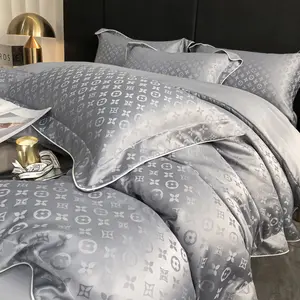 Personalizado Eco-friendly Alta Qualidade Jacquard Bedding Sets Coleções Bedding Set Luxo Comforter Duvet Cover Set