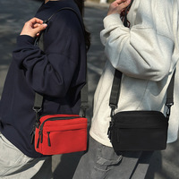 Sac bandoulière personnalisé avec logo imprimé, en nylon, fermeture éclair, unisexe, promotionnel, en gros, directement de l'usine