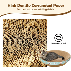 Wholesale Bowl Shaped Corrugated Paper Cardboard <b>Cat</b> Nest <b>Cat</b> Scratcher for Furniture - Product Image 5
