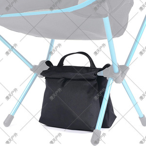 Sacs de sable d'équilibrage en tissu Oxford noir, accessoires de tente de camping, sac de support coupe-vent - Product Image 1