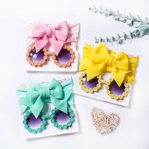 Conjunto de Dos Piezas de Diadema y <span class=keywords><strong>Gafas</strong></span> de Algodón y Nailon con Estampado Sólido para Bebés Niñas de 0 a 24 <span class=keywords><strong>Meses</strong></span> - Product Image 6