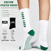 Chaussettes de yoga et de Pilates personnalisées, logo monogramme minimaliste personnalisé, séchage rapide, évacuation de la transpiration, légères, avec poignées antidérapantes en silicone