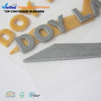 Repasser sur des étiquettes Parches en silicone souple Usine Lettres en relief 3D personnalisées non fanées Logo Patchs de transfert de chaleur pour vêtements