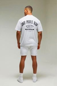 Ensemble survêtement respirant gris chiné pour homme : T-shirt oversize et short – Collection été en gros - Product Image 3