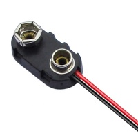 Connecteur de batterie 9V, 10 pièces, coque à boucle rigide en plastique, à pression