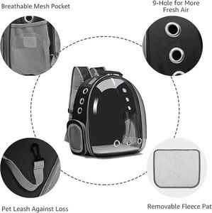 Sac à dos de transport transparent et ventilé pour animaux de compagnie (chats et chiens) homologué pour la vente en gros, idéal pour la randonnée et les voyages en avion - Product Image 3